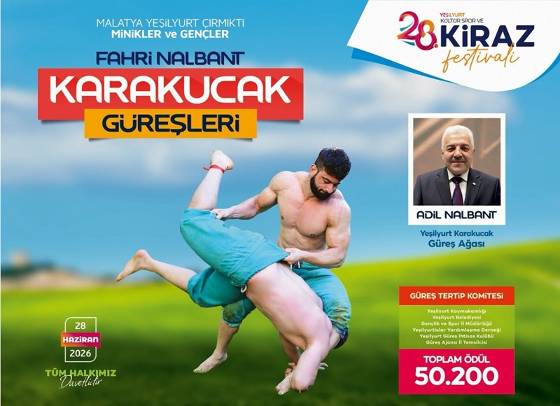 Fahri Nalbant Karakucak Güreşleri, Yeşilyurt Kiraz Festivali’ne Heyecan Katacak!